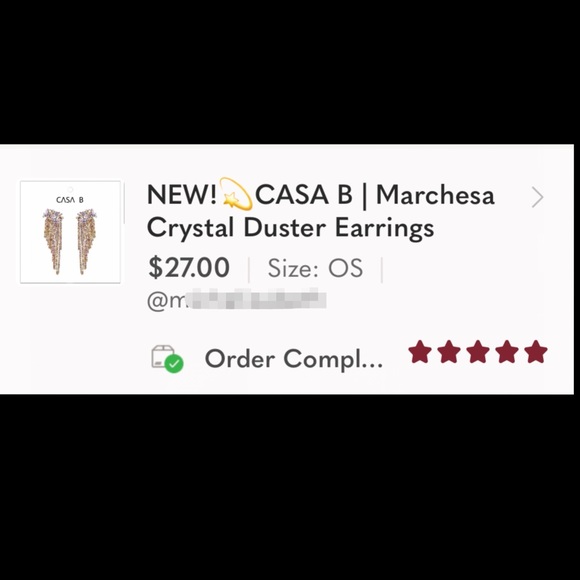 5⭐️CASA B | Marchesa Crystal Duster Earrings - Picture 4 of 5